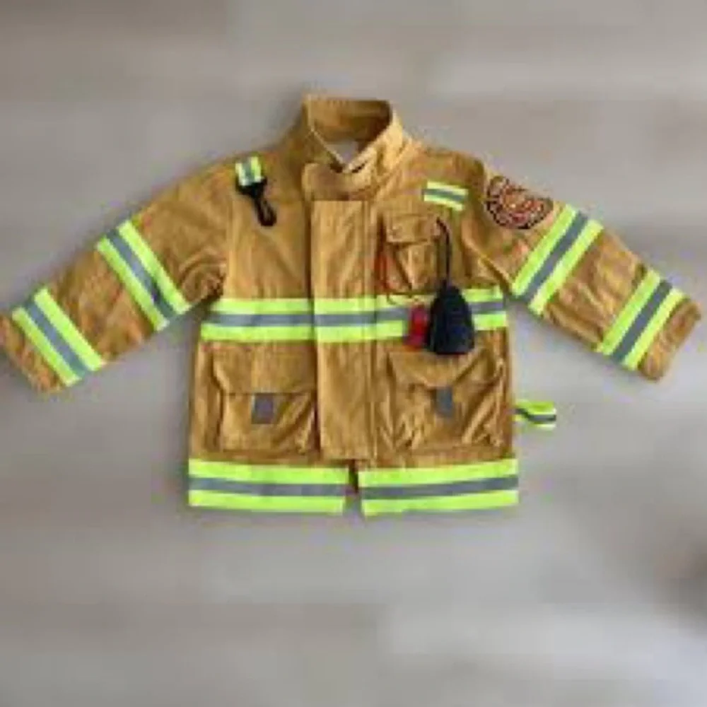 EUC kids Size 3T 4T Toddler Fire Department Jacket Halloween Costume Dress Up - Picture 3 of 11